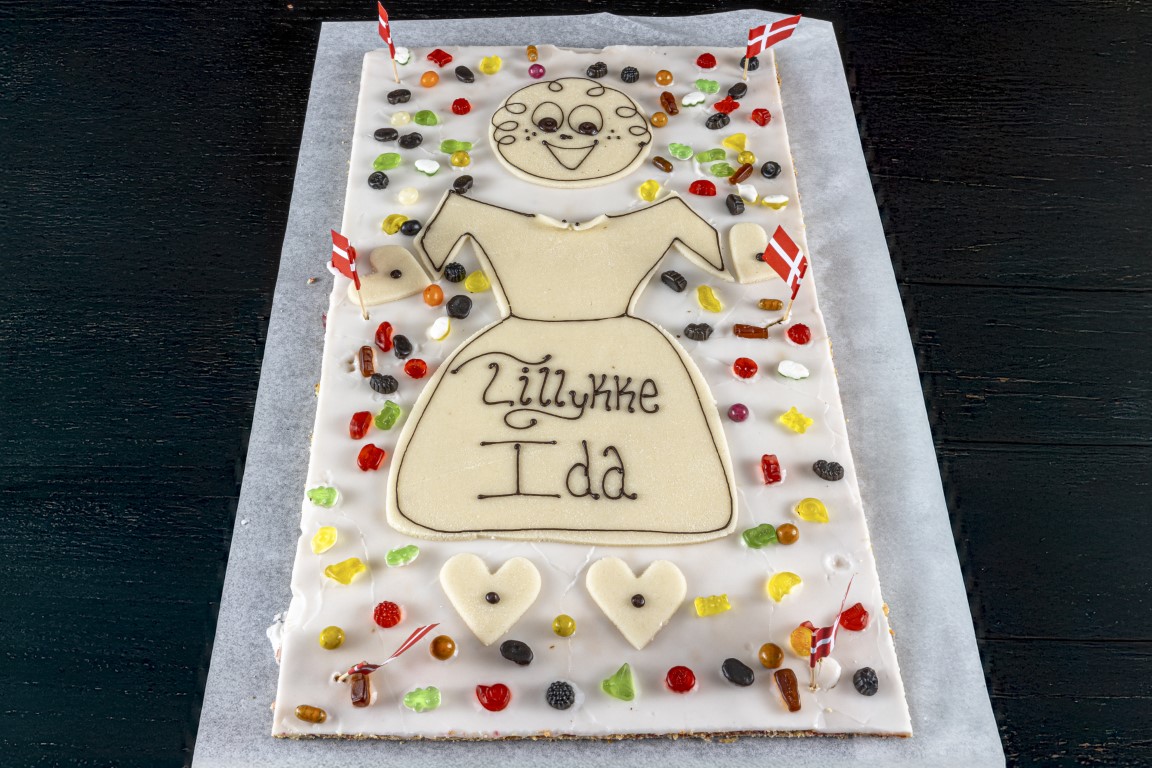Hindbærsnitte kagemand / kone